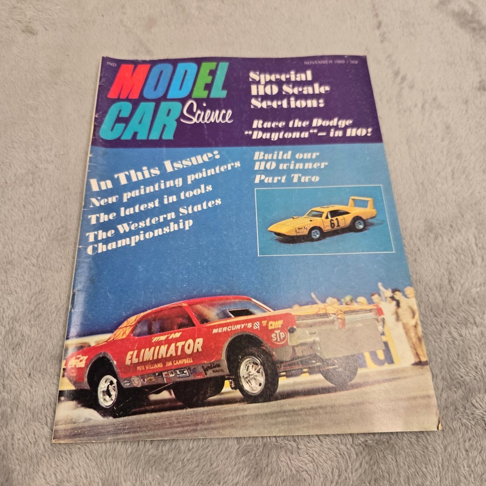 Model Car Science Magazine November 1969 Vol 7 No 11 Dodge Daytona HO Scale